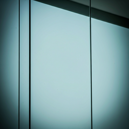 Medical imaging equipment cabinet panel with clean white finish and modern healthcare design.