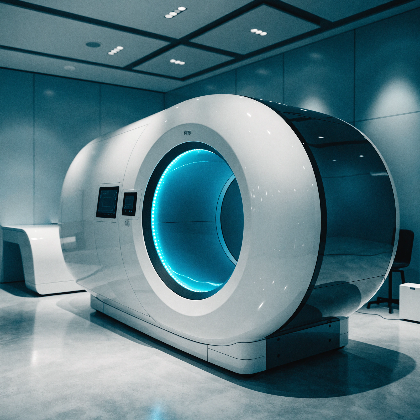 Ultra-low dose CT scanner in a clinical exam room at Midwest Imaging Center, Chicago